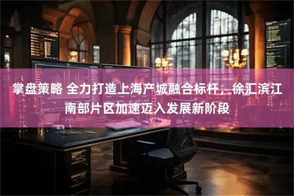 掌盘策略 全力打造上海产城融合标杆，徐汇滨江南部片区加速迈入发展新阶段